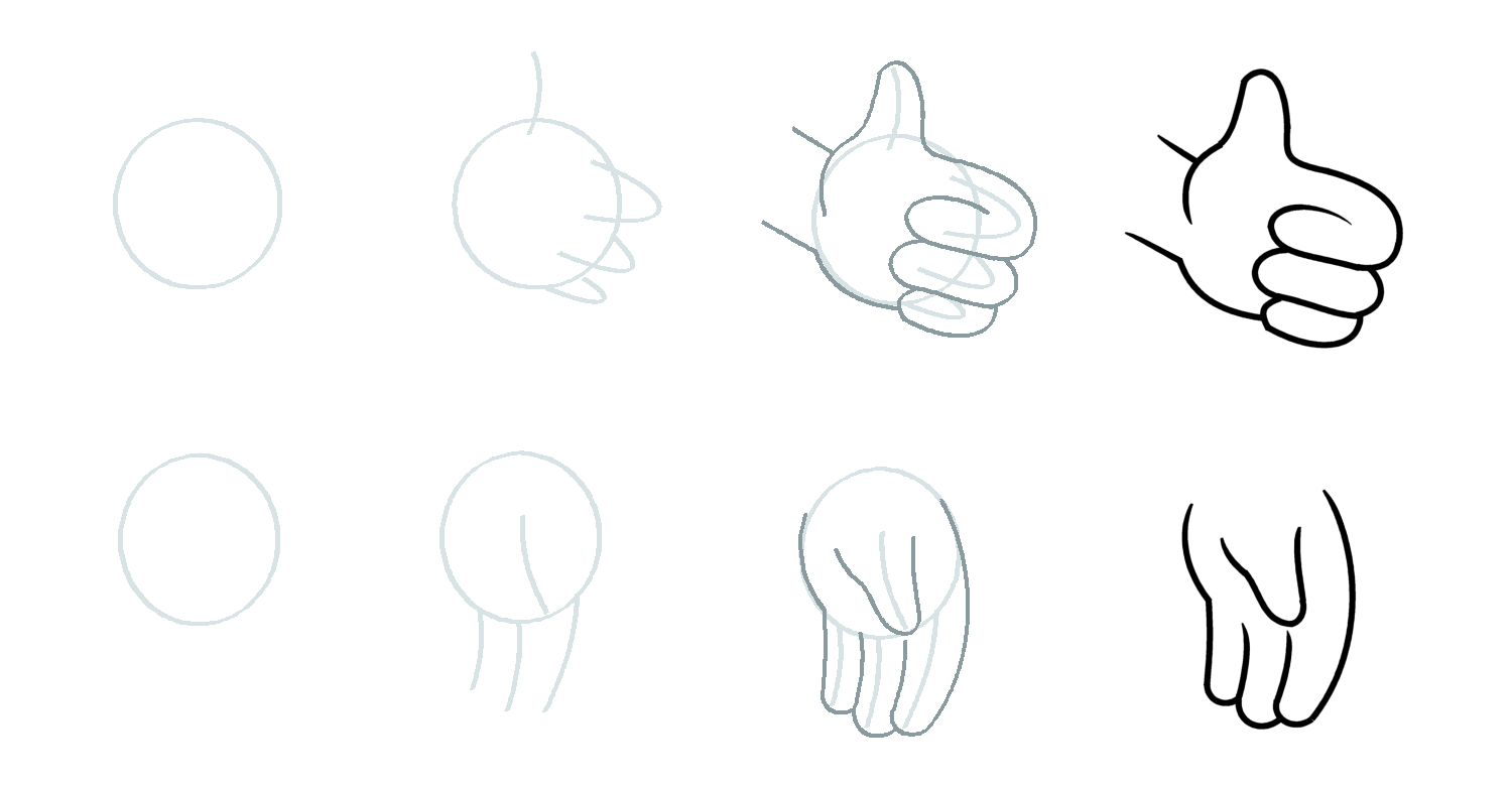 How To Draw Cartoon Hands