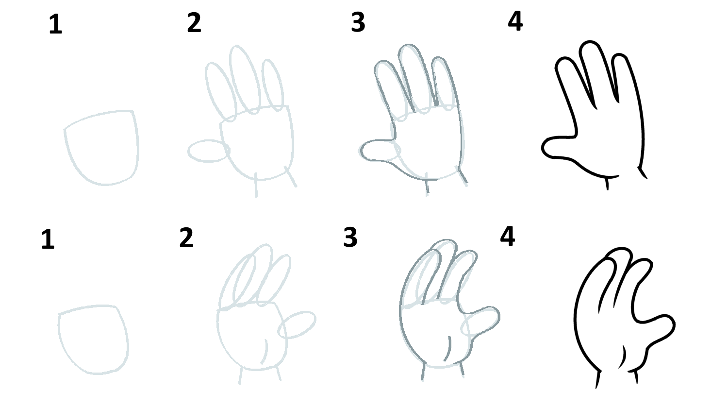How To Draw Cartoon Hands Tutorial