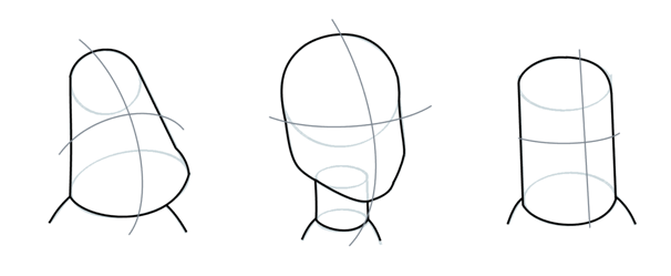 Cartoon Masculine Head Shapes