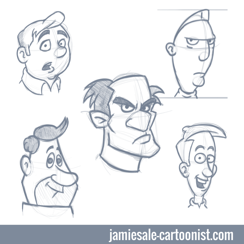cartoon-faces-sketch - Cartoonist For Hire