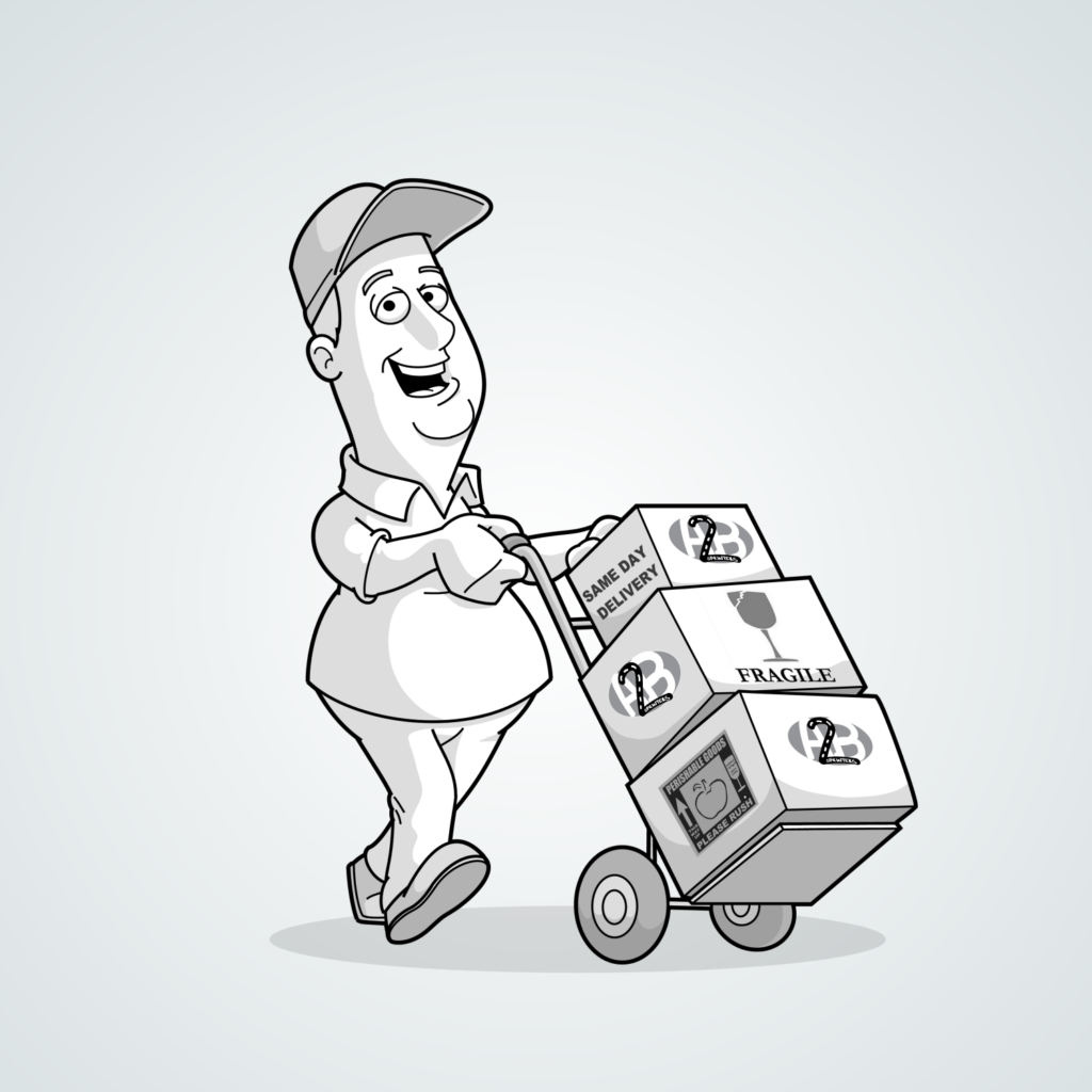 Delivery Man Cartoon