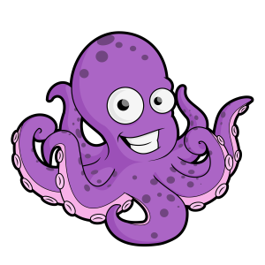 cartoon octopus free vector