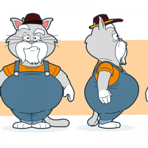 Cartoon Cat Model Sheet