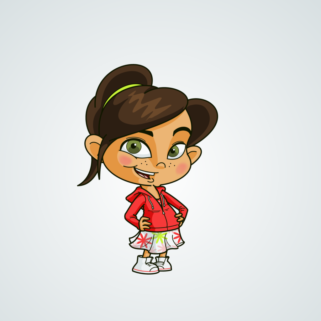Little Girl Cartoon Character