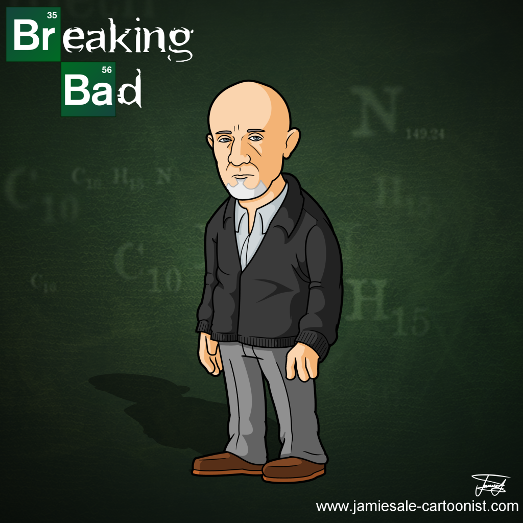 breaking bad mike cartoon character