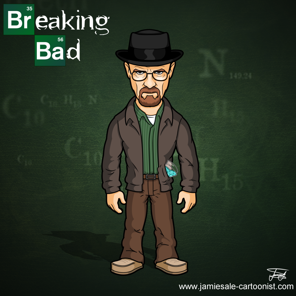 breaking bad walt heisenberg cartoon character